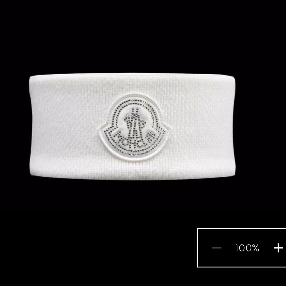 MONCLER CREAM WOOL HAIR BAND NWT - Picture 4 of 10